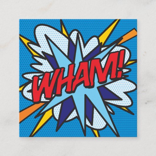 WHAM ファン レトロ コミック スクエア名刺 (正面)