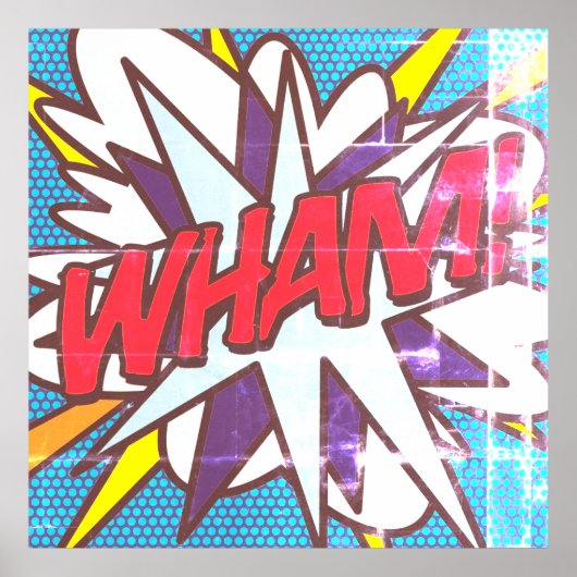WHAM 面白いレトロ漫画のポップアート ポスター (正面)