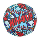 WHAM 面白いレトロ漫画のポップアート 野球ボール (裏面)