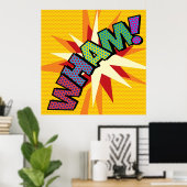 WHAM 面白いレトロ漫画ポップアート ポスター (ホームオフィス)