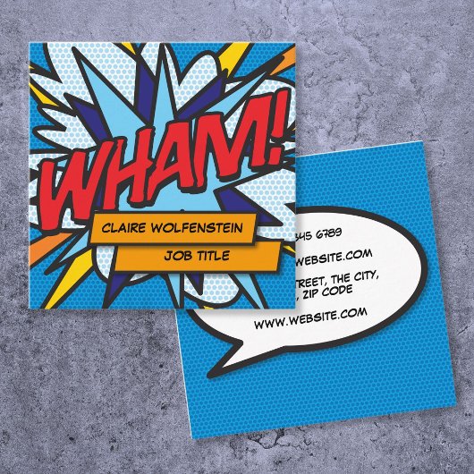 WHAM 面白くておしゃれなコミックブック スクエア名刺