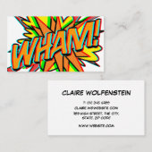 WHAM 3Dおもしろいレトロ漫画書 名刺 (正面/裏面)