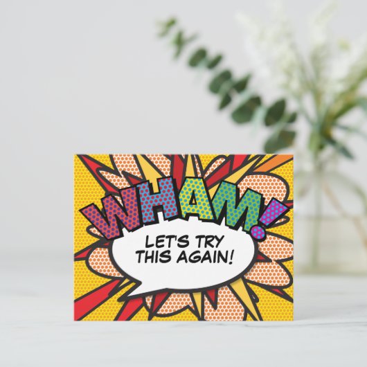 WHAM Verschoben Änderung des Datums Comic-Buch Pop 案内ポストカード (スタンド正面)