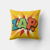 WHAM ZAPおもしろいモダンクール漫画ブックアポップ・アートのート クッション (裏面)