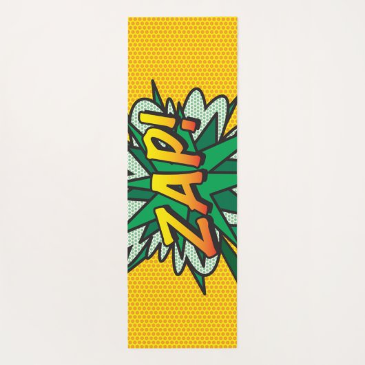 WHAM ZAPおもしろいレトロ漫画ブックアーポップ・アートのト ヨガマット (裏面)