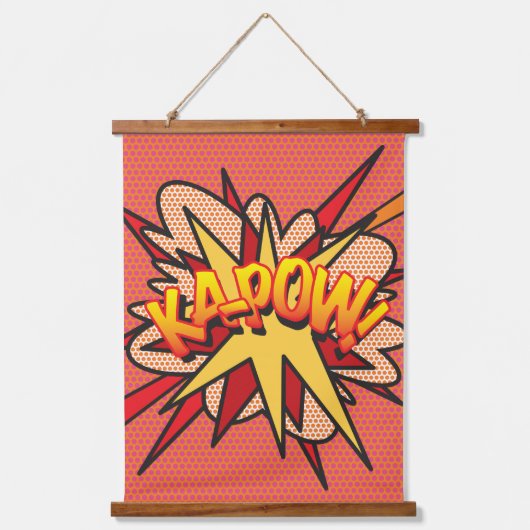 WHAM ZAP KAPOW漫画本モダン 吊り下げ型タペストリー (正面3)