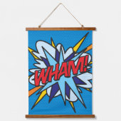 WHAM ZAP KAPOW コミックブック モダン 吊り下げ型タペストリー (正面)