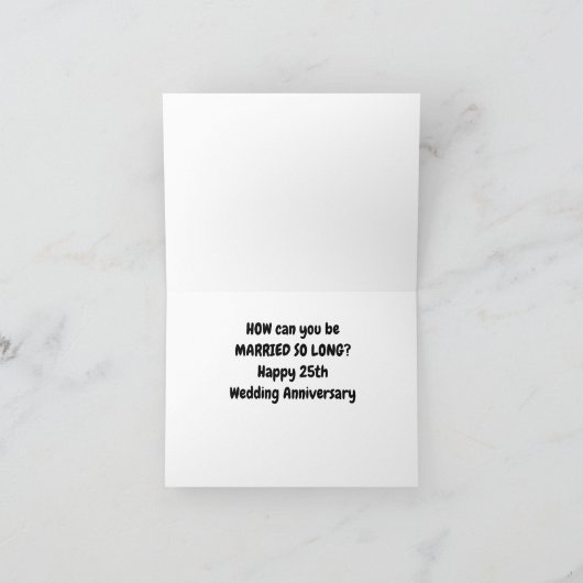 WHAO **25結婚日**おめでとう カード (内部)