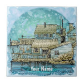 Wharf Scene  タイル (正面)