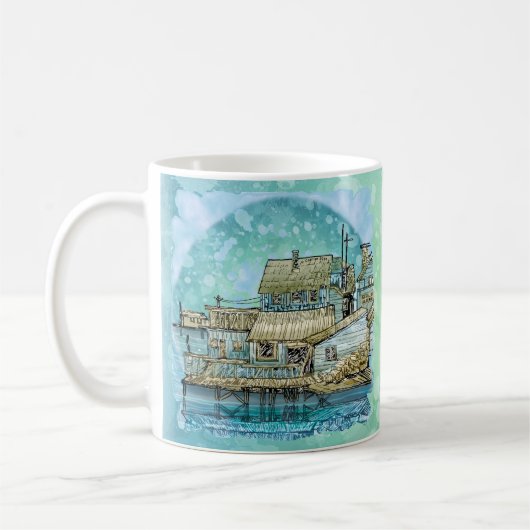 Wharf Scene mug コーヒーマグカップ (左)