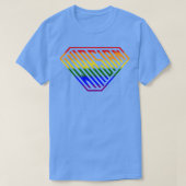 Whasian SuperPowered Shield Rainbow Tシャツ (デザイン正面)