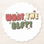 what小妖精や小人レトロクリスマス ペーパーコースター (正面)