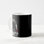 What_ – ナイフグおもしろいグラフィックデザイン猫 コーヒーマグカップ (正面左)