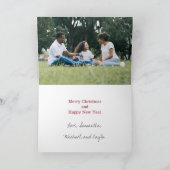 What モダン A Year 3写真Burgundy Red シーズンカード (内部)