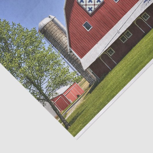 What a写真パーフェクト赤い納屋とsnappyキルト 薄葉紙 (詳細)