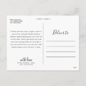 What a モダン A Year White 3フォトコラージュ シーズンポストカード (裏面)