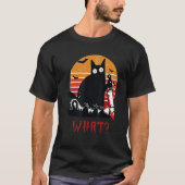What a Black cat holding a knife Cat Tee Tシャツ (正面)