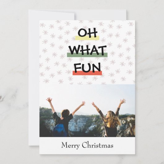 What a Blast Colorful Holiday Photo Card シーズンカード (正面)