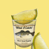 What a catch魚釣りワレー結婚エの日付好意 ショットグラス