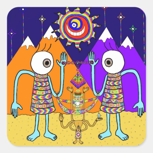 What A Colorful World Sticker (Square) スクエアシール (正面)