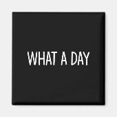 What A Day - Black V-neck , Uni-adults, Small, Sho マグネット (正面)
