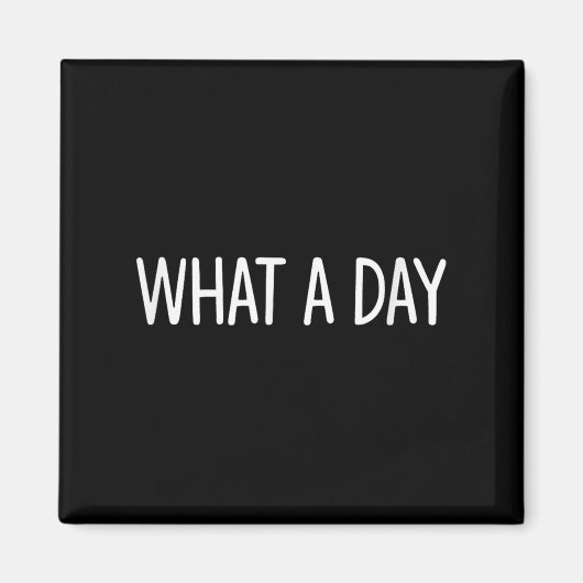 What A Day - Black V-neck , Uni-adults, Small, Sho マグネット (正面)