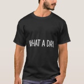 What A Day - Black V-neck , Uni-adults, Small, Sho Tシャツ (正面)