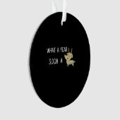 What A Fun Deer Moment Retro Style オーナメント (正面)