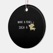 What A Fun Deer Moment Retro Style セラミックオーナメント (左)