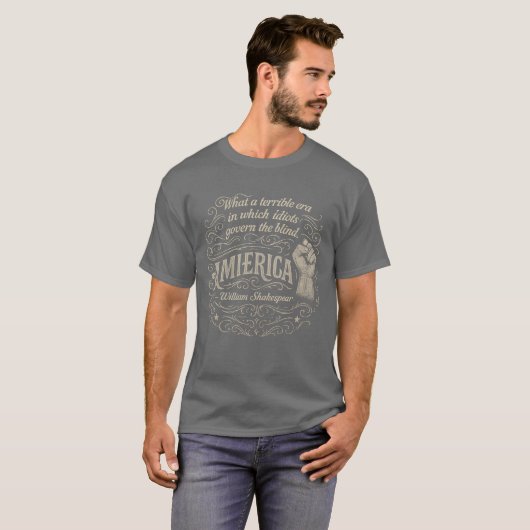 What a Terrible Era America Quote Tシャツ (正面フル)