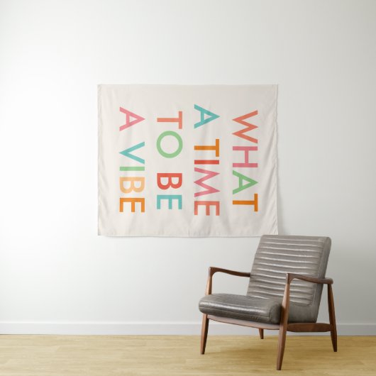 What a time to a Vibe やる気を起こさせる引用文 タペストリー (インサイチュ(横))