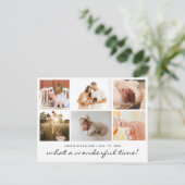 What a Wonderful Time Photo Collage New Baby シーズンポストカード (スタンド正面)