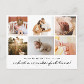 What a Wonderful Time Photo Collage New Baby シーズンポストカード (正面)