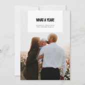 What a Yearカスタム文字家族の写真 シーズンカード (正面)