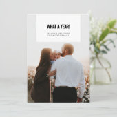 What a Yearカスタム文字家族の写真 シーズンカード (スタンド正面)