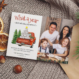 What A Yearトイレ紙クリスマスツリー写真 シーズンカード