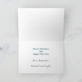 What A Yearフォトモダンティール（緑がかった色） シーズンカード (内部)