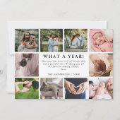 What a Yearミニマルエレガントリスト10フォトコラージュ シーズンカード (正面)