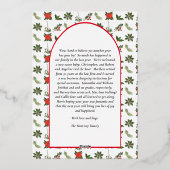 What A Year エレガント 12 Photo Snowflakesメッセージ 箔シーズンカード (裏面)