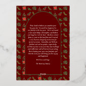 What A Year エレガント 12 Photo Snowflakesメッセージ 箔シーズンカード (裏面)