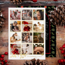 What A Year エレガント 12 Photo Snowflakesメッセージ