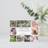 What a Year モダン 10 Photo Collage シーズンポストカード (スタンド正面)