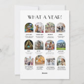 What a Year モダン 12 Photo Chrimas Card シーズンカード (裏面)