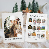 What a Year モダン 12 Photo Chrimas Card シーズンカード