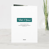 What A Year モダン 2フォトティール(緑がかった色) シーズンカード (裏面)