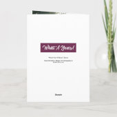 What A Year モダン 2フォトパープル シーズンカード (裏面)