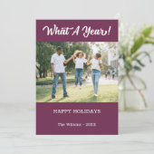 What A Year モダン 2フォトパープル シーズンカード (スタンド正面)