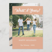 What A Year モダン 2フォトピーチ シーズンカード (正面/裏面)