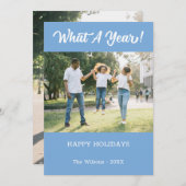 What A Year モダン 2フォトライトブルー シーズンカード (正面/裏面)