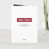 What A Year モダン 2写真Burgundy シーズンカード (裏面)